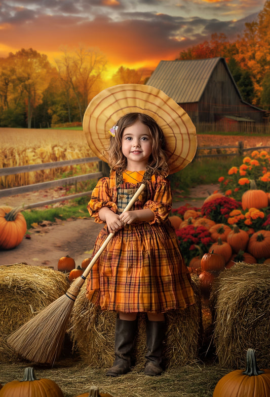 Gatsby Autumn Farm Landscape Photography Backdrop Gbsx-00812