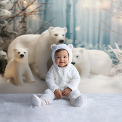 Gatsby Little Polar Bear Photography Backdrop Gbsx-00859