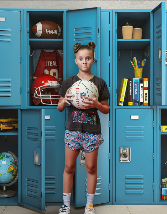 Back To School Locker Photography Backdrop GBSX-99637