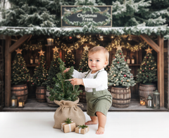 Christmas Tree Forest Photography Backdrop GBSX-99710