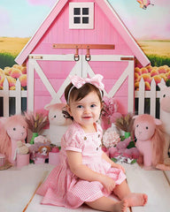 Pink Farm Barn Photography Backdrop GBSX-99854