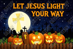 Gatsby Halloween Pumpkin Cross Photography Party Backdrop GB_01305