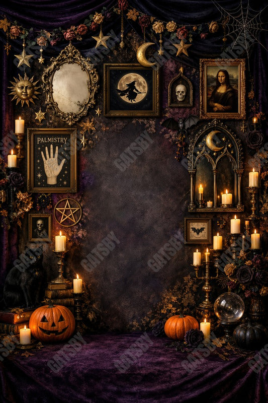 Gatsby Vintage Witch Room Halloween Photography Backdrop GB_01306