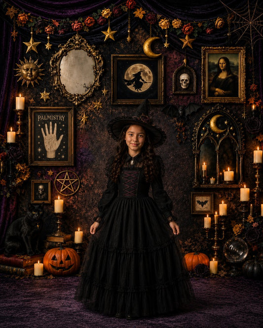 Gatsby Vintage Witch Room Halloween Photography Backdrop GB_01306