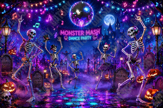 Gatsby Halloween Disco Skeleton Party Photography Party Backdrop GB_01308