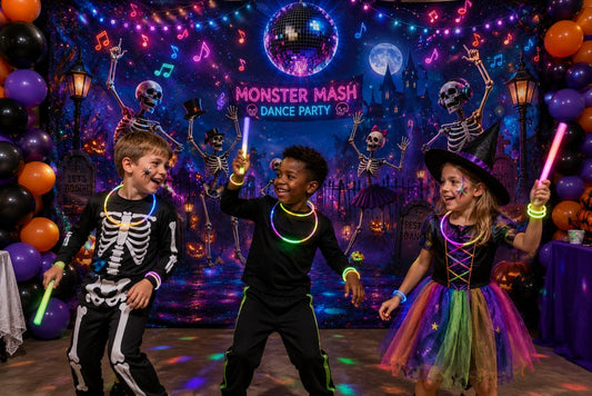 Gatsby Halloween Disco Skeleton Party Photography Party Backdrop GB_01308