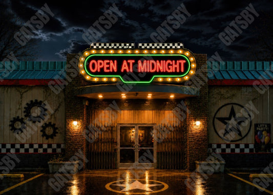 Gatsby Haunted Arcade Entrance Photography Party Backdrop GB_01314