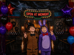 Gatsby Haunted Arcade Entrance Photography Party Backdrop GB_01314