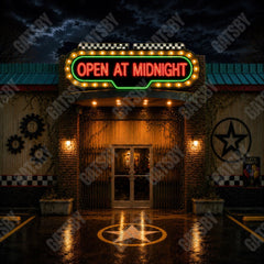 Gatsby Haunted Arcade Entrance Photography Party Backdrop GB_01314