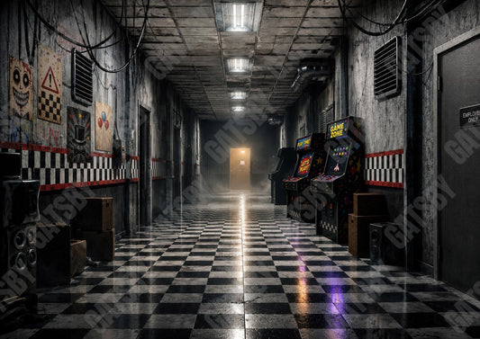 Gatsby Creepy Arcade Hallway Photography Party Backdrop GB_01315