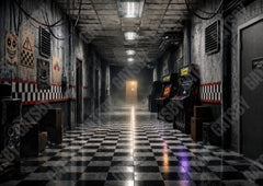 Gatsby Creepy Arcade Hallway Photography Party Backdrop GB_01315