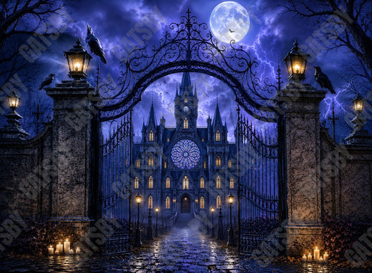 Gatsby Gothic Academy Castle Photography Party Backdrop GB_01317