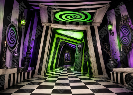 Gatsby Twisted Spiral Hallway Photography Party Backdrop GB_01325