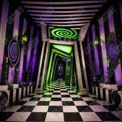 Gatsby Twisted Spiral Hallway Photography Party Backdrop GB_01325