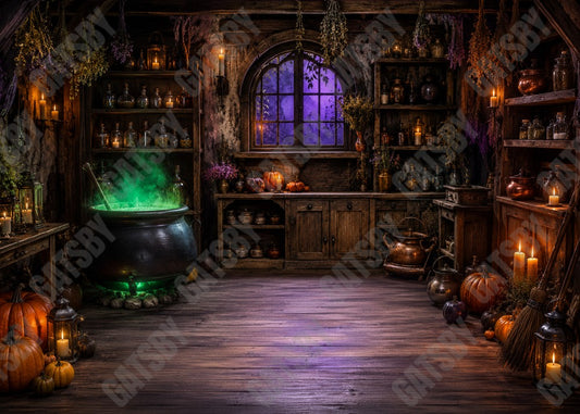 Gatsby Rustic Witch Cottage Photography Party Backdrop GB_01328
