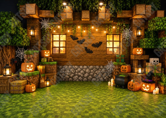 Gatsby Block World Halloween Photography Party Backdrop GB_01336