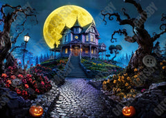 Gatsby Whimsical Moonlit House Photography Party Backdrop GB_01338