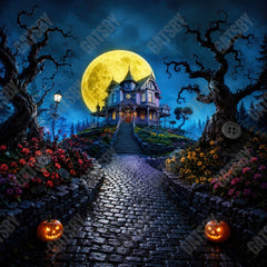 Gatsby Whimsical Moonlit House Photography Party Backdrop GB_01338