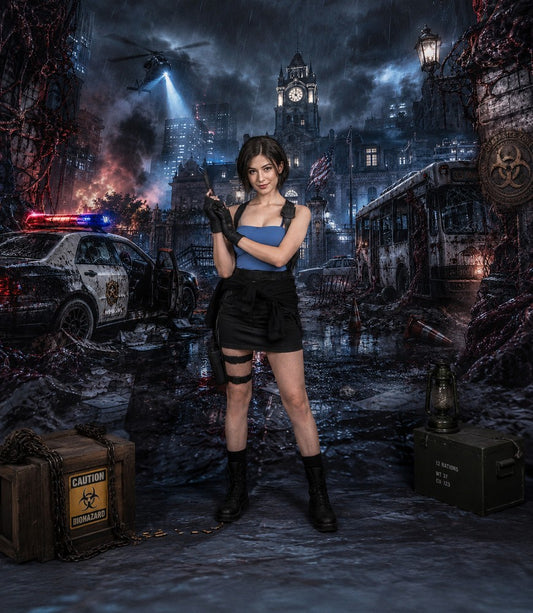 Gatsby Apocalyptic Zombie City Photography Party Backdrop GB_01339