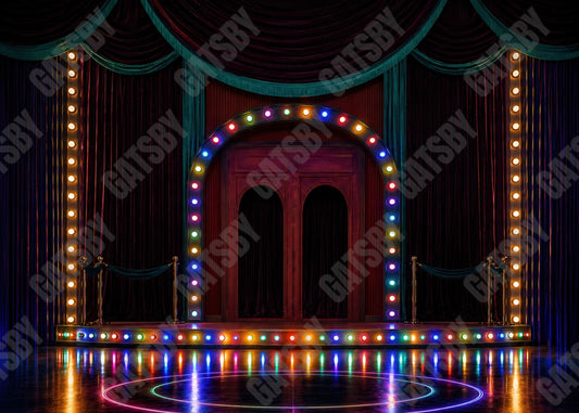 Gatsby Neon Game Arena Photography Party Backdrop GB_01341