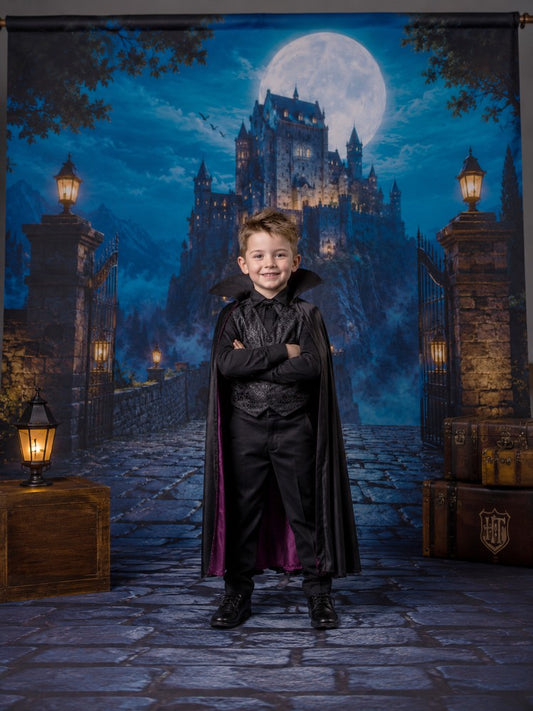 Gatsby Haunted Vampire Castle Photography Party Backdrop GB_01343