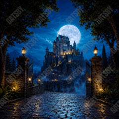 Gatsby Haunted Vampire Castle Photography Party Backdrop GB_01343