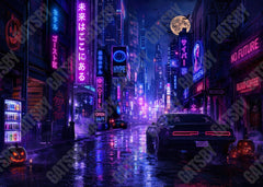 Gatsby Neon Cyber City Photography Party Backdrop GB_01344