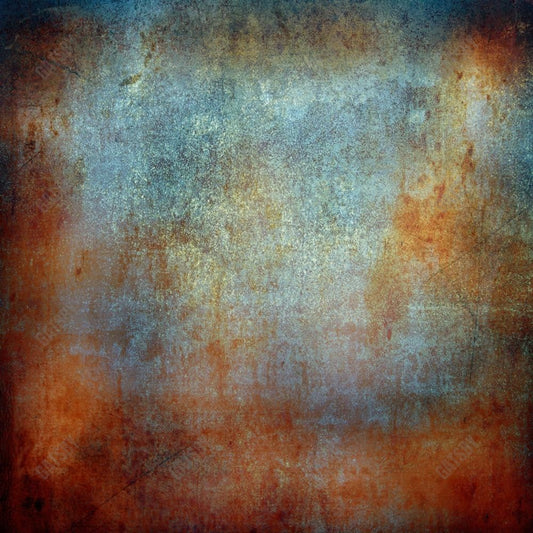 Gatsby Grunge Metal Blue And Orange Photography Backdrop Gbsx-00288