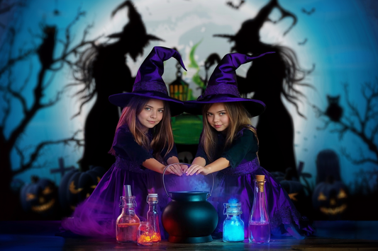 Gatsby Halloween Night Witches Photography Backdrop Gbsx-00223