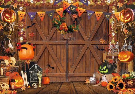 Gatsby Halloween Barn Door Photography Backdrop GBSX-00182