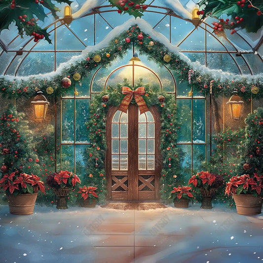 Gatsby Holly & Ivy Greenhouse Photography Backdrop Gbsx-00211