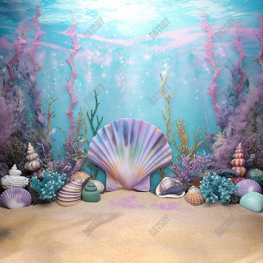 Gatsby Mermaid Cake Smash Photography Backdrop GBSX-00089