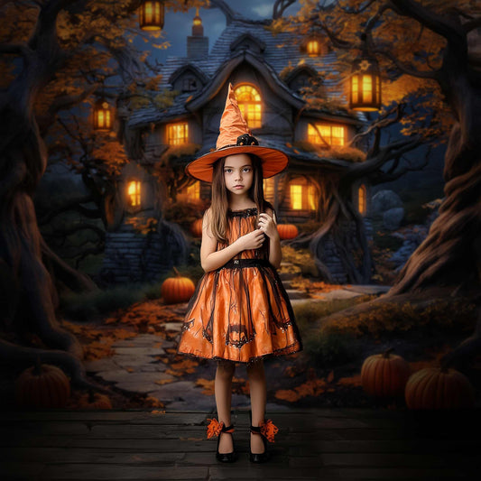 Gatsby Forest Haunted Cottage Photography Backdrop Gbsx-00553