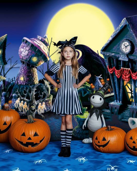 Gatsby Horror Nightmare Town Photography Backdrop Gbsx-00984