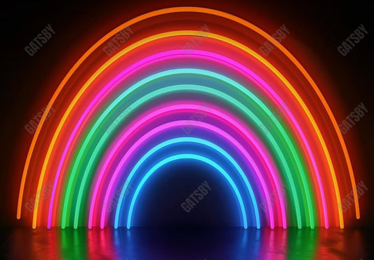 Neon Abstract Rainbow Photography Backdrop GBSX-99834