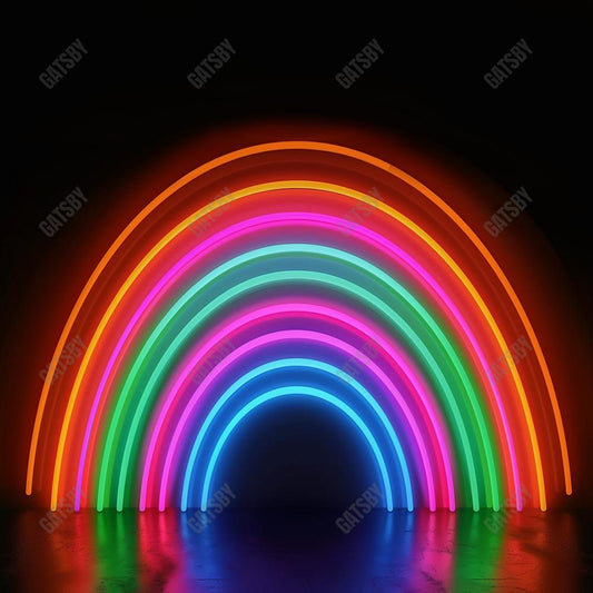 Neon Abstract Rainbow Photography Backdrop GBSX-99834