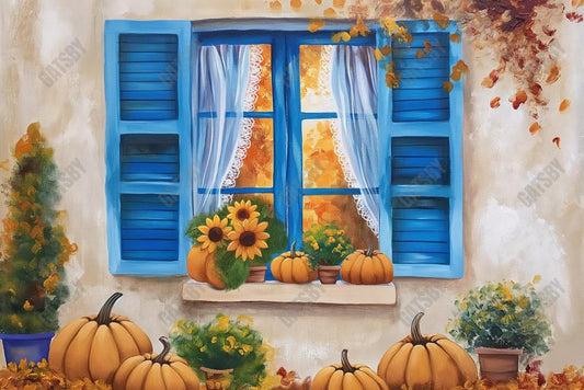 Gatsby Painting Fall Window Photography Backdrop Gbsx-00536