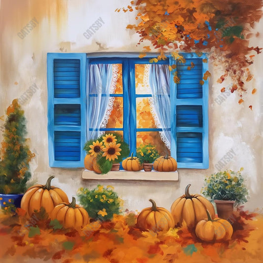 Gatsby Painting Fall Window Photography Backdrop Gbsx-00536
