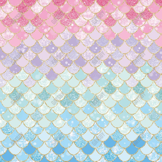 Gatsby Pastel Mermaid Scales Photography Backdrop GBSX-00013
