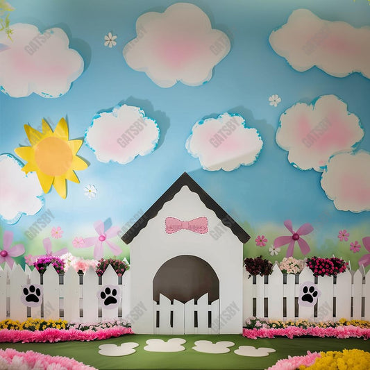 Pink Pet House Photography Backdrop GBSX-99862