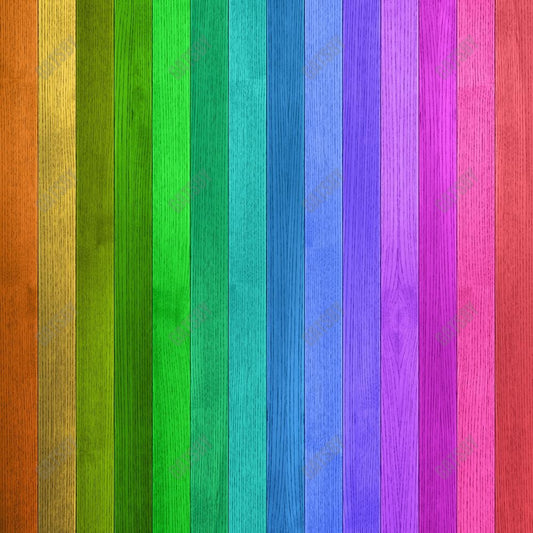 Rainbow Wood Photography Backdrop GBSX-99878