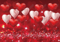 Gatsby Red And Pink Bokeh Heart Balloons Photography Backdrop Gbsx-01274