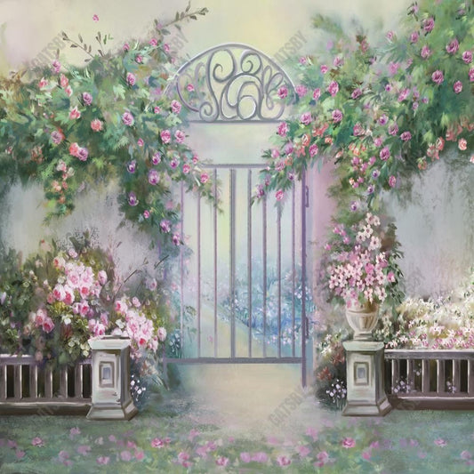 Spring Floral Gate Photography Backdrop GBSX-99913