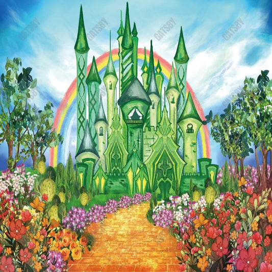 Spring Green Castle Photography Backdrop GBSX-99914