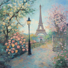 Gatsby Spring Paris Floral Path Photography Backdrop Gbsx-01299