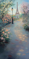 Gatsby Spring Paris Floral Path Photography Backdrop Gbsx-01299