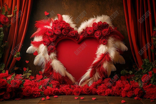 Gatsby Valentine Boho Love Heart Curtain Photography Backdrop Gbsx-01368