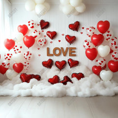 Gatsby Valentine Floral Heart Balloon Photography Backdrop Gbsx-01372