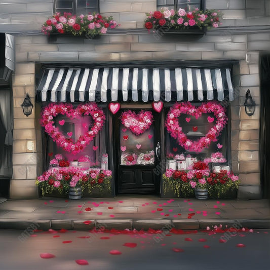 Gatsby Valentine Flower Shop Photography Backdrop Gbsx-01367