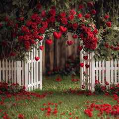 Gatsby Valentine Garden Rose Flower Arch Photography Backdrop Gbsx-01429